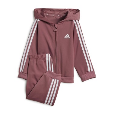 Βρεφικό Σετ Φόρμας Ροζ - adidas Sportswear Essentials Shiny Hooded