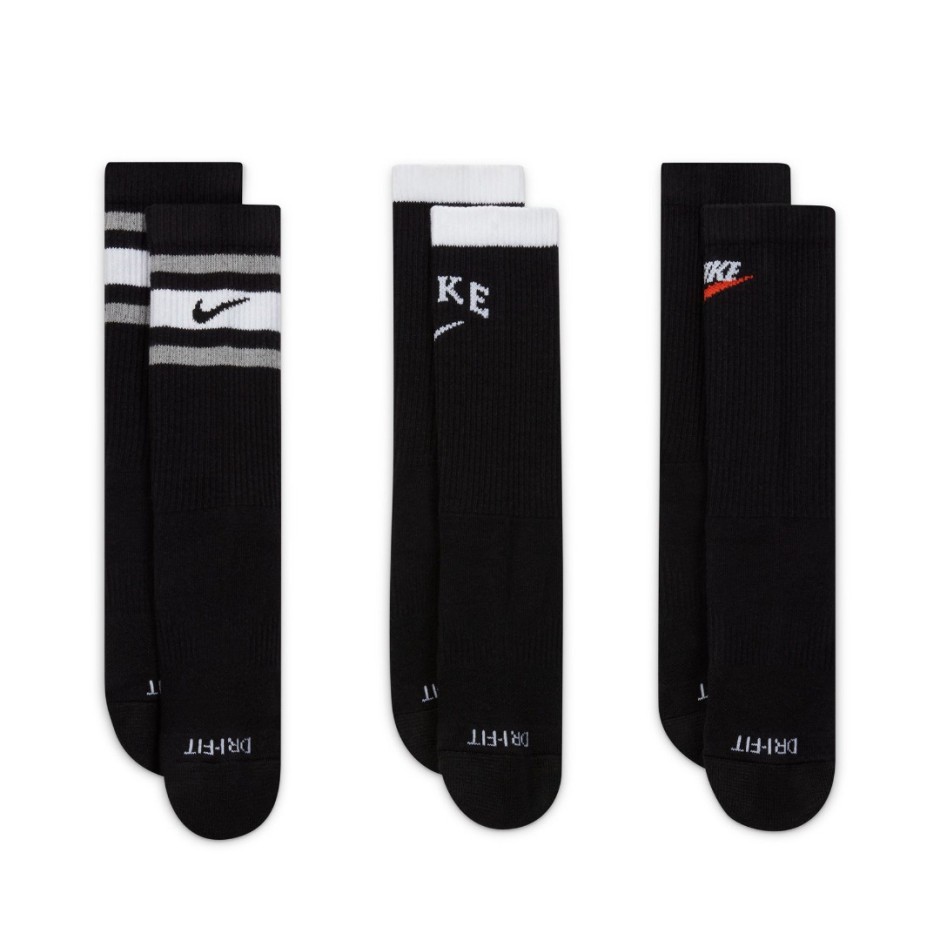 NIKE EVERYDAY PLUS CUSHIONED Μαύρο
