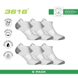 GSA ORGANICPLUS MENS ULTRALIGHT PERFORMANCE LOW CUT 6PACK 8119100-WHITE White Image 3