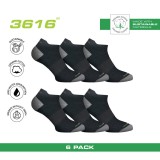 GSA ORGANICPLUS MENS ULTRALIGHT PERFORMANCE LOW CUT 6PACK 8119100-BLACK Black Image 3