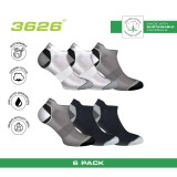 GSA ORGANICPLUS MENS ULTRALIGHT PERFORMANCE LOW CUT 6PACK 8119102-WHITE-GRAY-BLACK Colorful Image 5