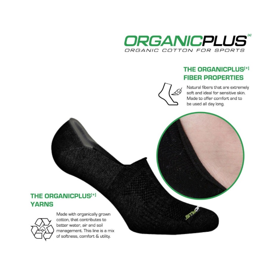 GSA ORGANIC PLUS MENS ULTRALIGHT PERFORMANCE NO SHOW 6PACK Μαύρο