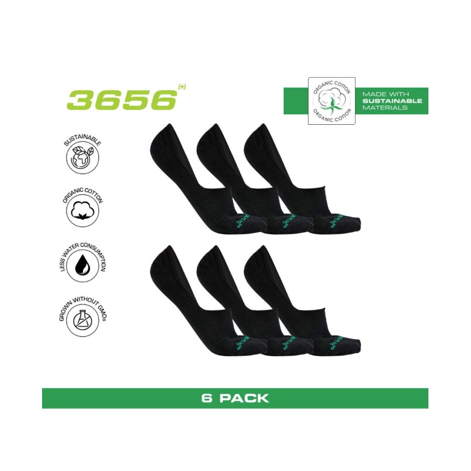 GSA ORGANIC PLUS MENS ULTRALIGHT PERFORMANCE NO SHOW 6PACK Μαύρο