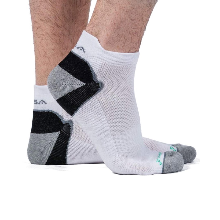 GSA ORGANICPLUS MENS ULTRALIGHT PERFORMANCE LOW CUT 6PACK 8119102-WHITE White