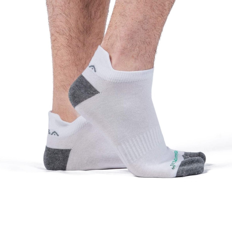 GSA ORGANICPLUS MENS ULTRALIGHT PERFORMANCE LOW CUT 6PACK 8119100-WHITE White