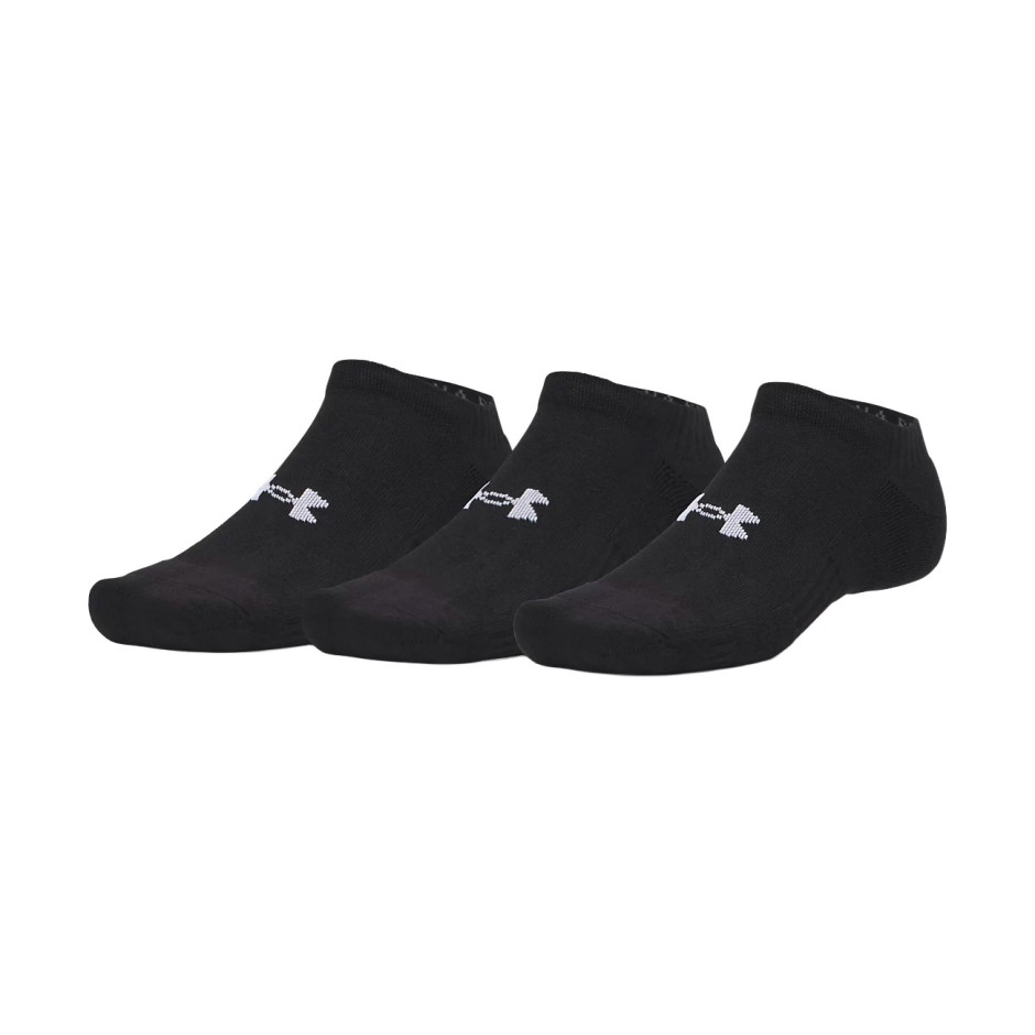 Κάλτσες Μαύρες - Under Armour Performance Cotton 3-Pack No Show