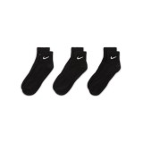 NIKE EVERYDAY LIGHTWEIGHT TRAINING ANKLE SOCKS SX7677-010 Black Image 2