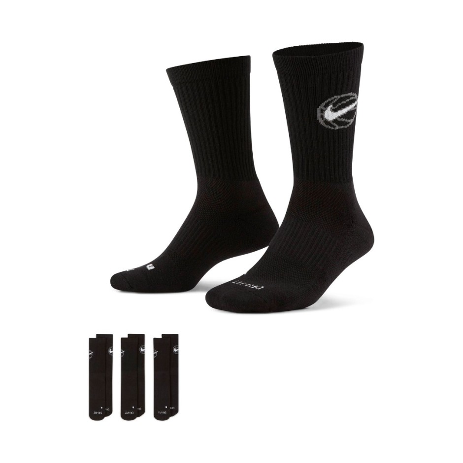 NIKE EVERYDAY CREW DA2123-010 Μαύρο