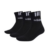 Κάλτσες Μαύρες - adidas Performance 3-Stripes Linear Εικόνα 