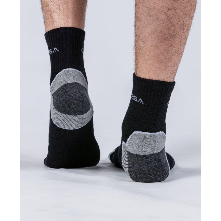 GSA ORGANICPLUS MENS EXTRA CUSHIONED PERFORMANCE QUARTER 6PACK Μαύρο