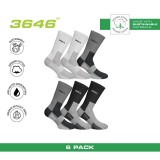 GSA ORGANICPLUS MENS FULLY CUSHIONED PERFORMANCE CREW 6PACK 8119105-WHITE-GRAY-BLACK Colorful Image 5