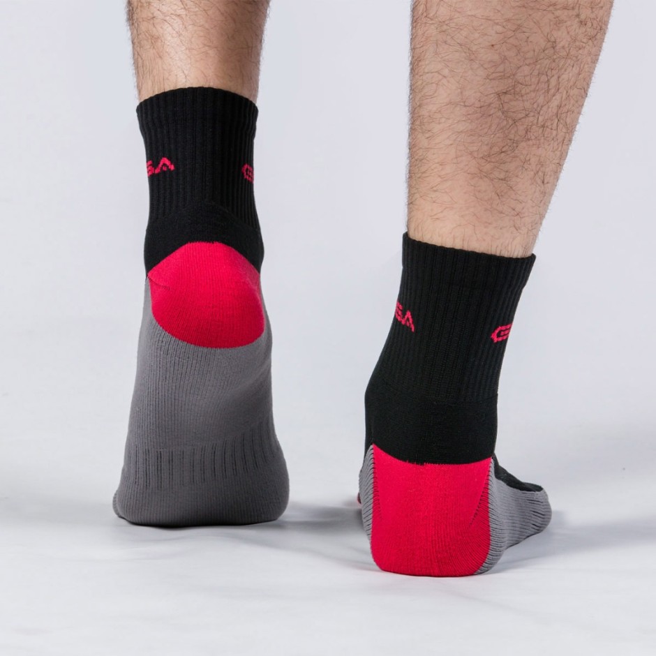 GSA HYDRO MENS EXTRA CUSHIONED HIGH PERFORMANCE QUARTER 6PACK 8119111-BLACK/RED-GREEN-BLUE Black