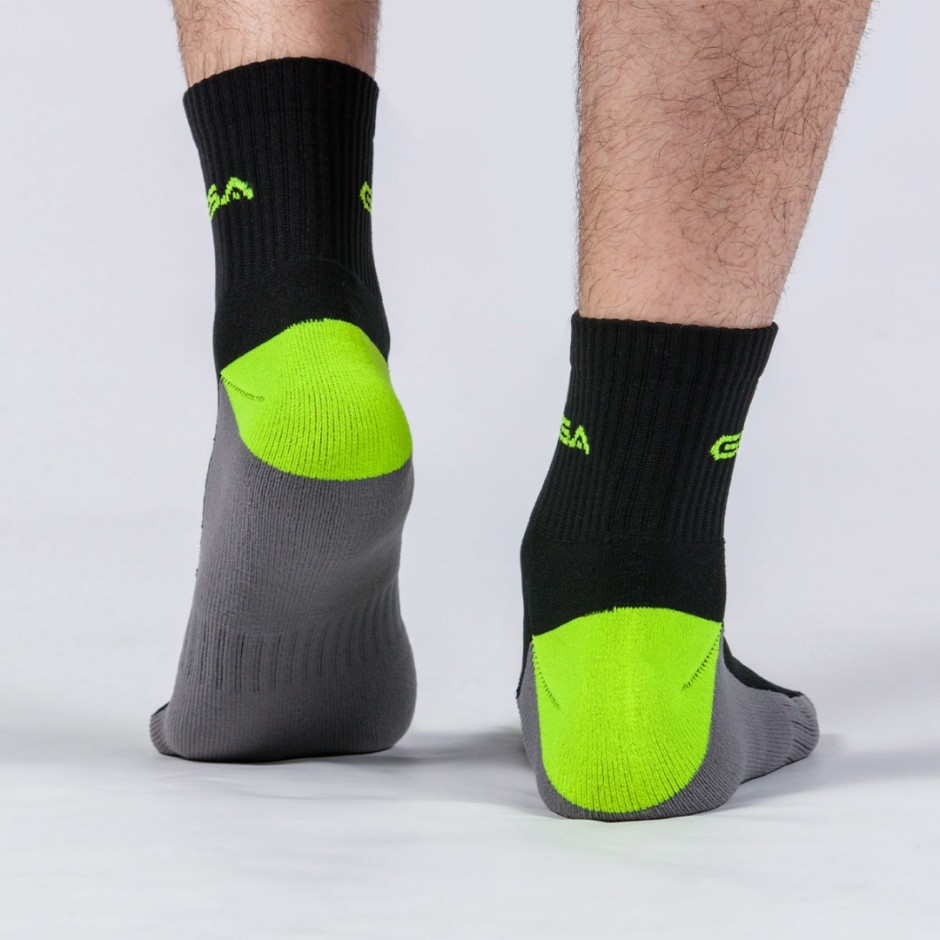 GSA HYDRO MENS EXTRA CUSHIONED HIGH PERFORMANCE QUARTER 6PACK 8119111-BLACK/RED-GREEN-BLUE Black