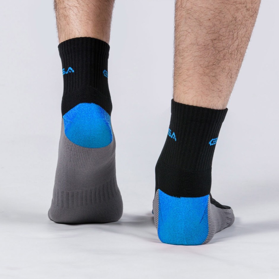 GSA HYDRO MENS EXTRA CUSHIONED HIGH PERFORMANCE QUARTER 6PACK 8119111-BLACK/RED-GREEN-BLUE Black