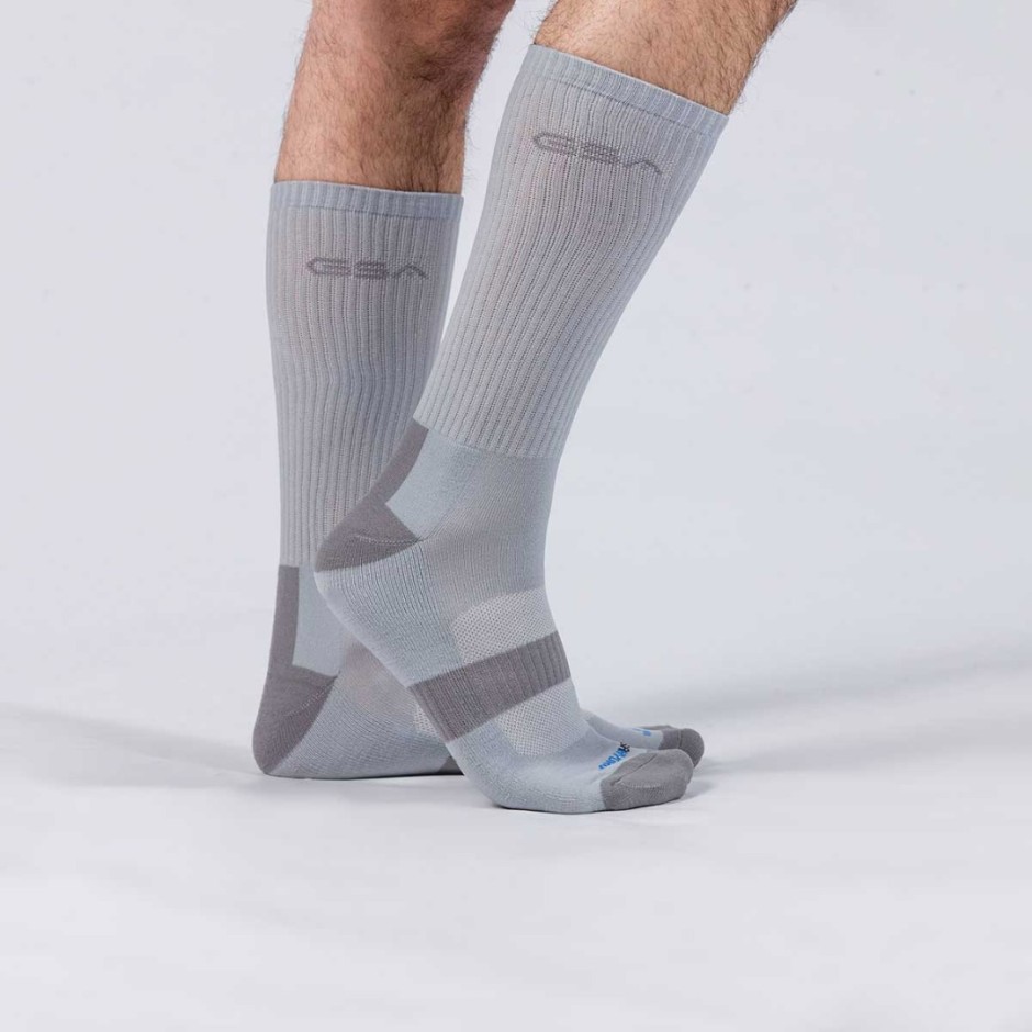 GSA HYDRO MENS EXTRA CUSHIONED HIGH PERFORMANCE CREW 6PACK 8119112-WHITE-GRAY-BLACK Colorful
