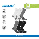 GSA HYDRO MENS EXTRA CUSHIONED HIGH PERFORMANCE CREW 6PACK 8119112-WHITE-GRAY-BLACK Colorful Image 6