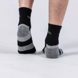 GSA BAMBOO MENS EXTRA CUSHIONED PERFORMANCE QUARTER 6PACK 8119114-WHITE-GRAY-BLACK Colorful Image 0