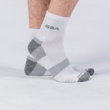 GSA BAMBOO MENS EXTRA CUSHIONED PERFORMANCE QUARTER 6PACK 8119114-WHITE-GRAY-BLACK Colorful Image 1