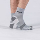 GSA BAMBOO MENS EXTRA CUSHIONED PERFORMANCE QUARTER 6PACK 8119114-WHITE-GRAY-BLACK Colorful Image 3