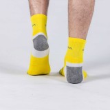 GSA BAMBOO MENS EXTRA CUSHIONED PERFORMANCE QUARTER 6PACK 8119114-YELLOW-BLUE-GREEN MULTI Image 4