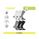 GSA BAMBOO MENS EXTRA CUSHIONED PERFORMANCE CREW 6PACK 8119115-WHITE-GRAY-BLACK Colorful Image 4