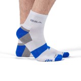 GSA BAMBOO MENS EXTRA CUSHIONED PERFORMANCE QUARTER 6PACK 8119114-WHITE/YEL-BLUE-GREEN White Image 