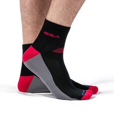 GSA HYDRO MENS EXTRA CUSHIONED HIGH PERFORMANCE QUARTER 6PACK Μαύρο