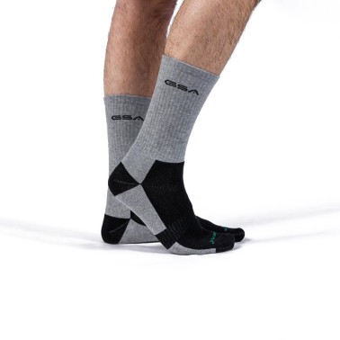 GSA ORGANICPLUS MENS FULLY CUSHIONED PERFORMANCE CREW 6PACK 8119105-WHITE-GRAY-BLACK Colorful