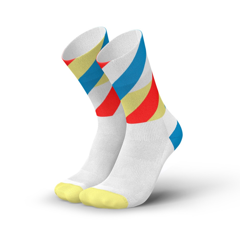 INCYLENCE HIGH-CUT RUNNING LOOPS 0101604-WHITE BLUE INFERNO White