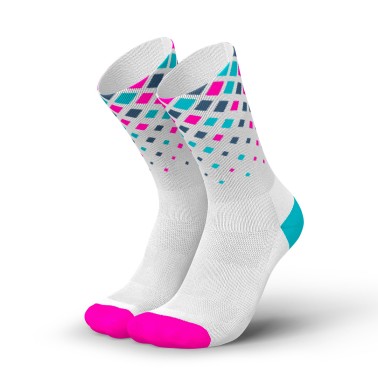 INCYLENCE HIGH-CUT RUNNING CRYSTALS 0101612-WHITE PINK CYAN Colorful