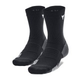 UNDER ARMOUR PROJECT ROCK ARMOURDRY PLAYMAKER MID-CREW SOCKS Μαύρο