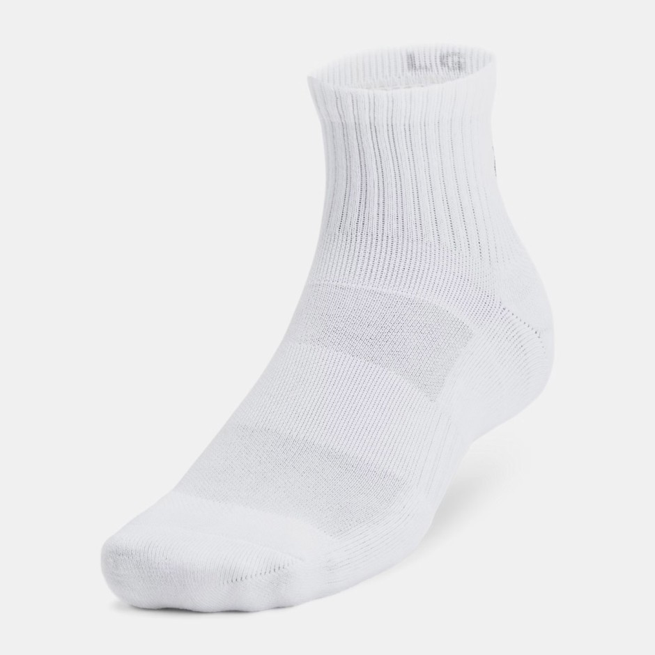 UNDER ARMOUR UNISEX TC 3PK QTR 1386372-100 White