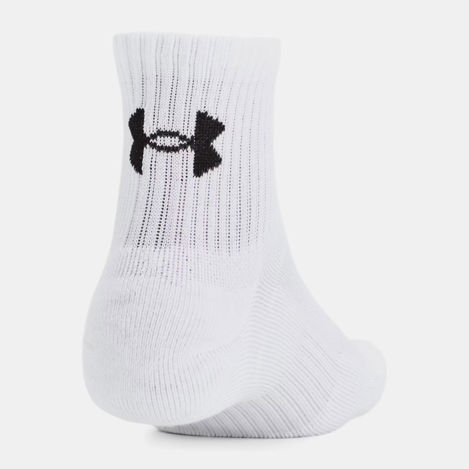 UNDER ARMOUR UNISEX TC 3PK QTR 1386372-100 White