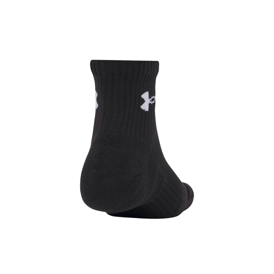 Κάλτσες Μαύρες - Under Armour Performance Cotton 3-Pack Quarter