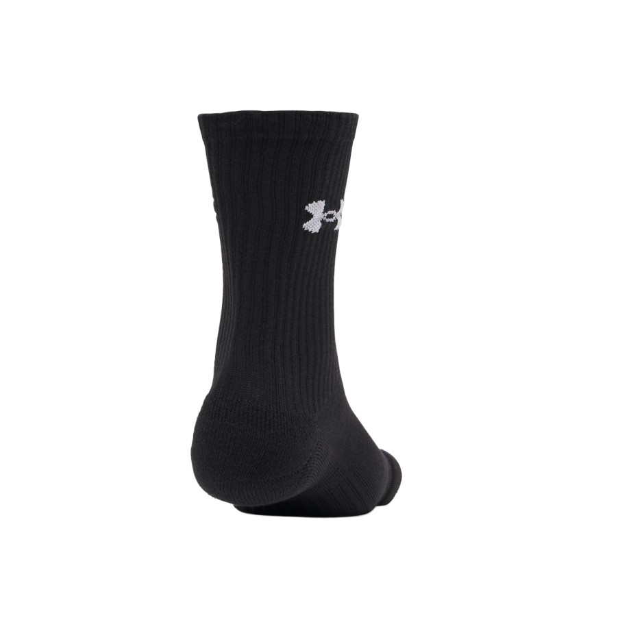 Κάλτσες Μαύρες - Under Armour Performance Cotton 3-Pack Crew