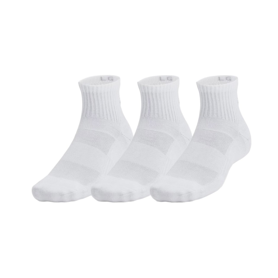 UNDER ARMOUR UNISEX TC 3PK QTR 1386372-100 White
