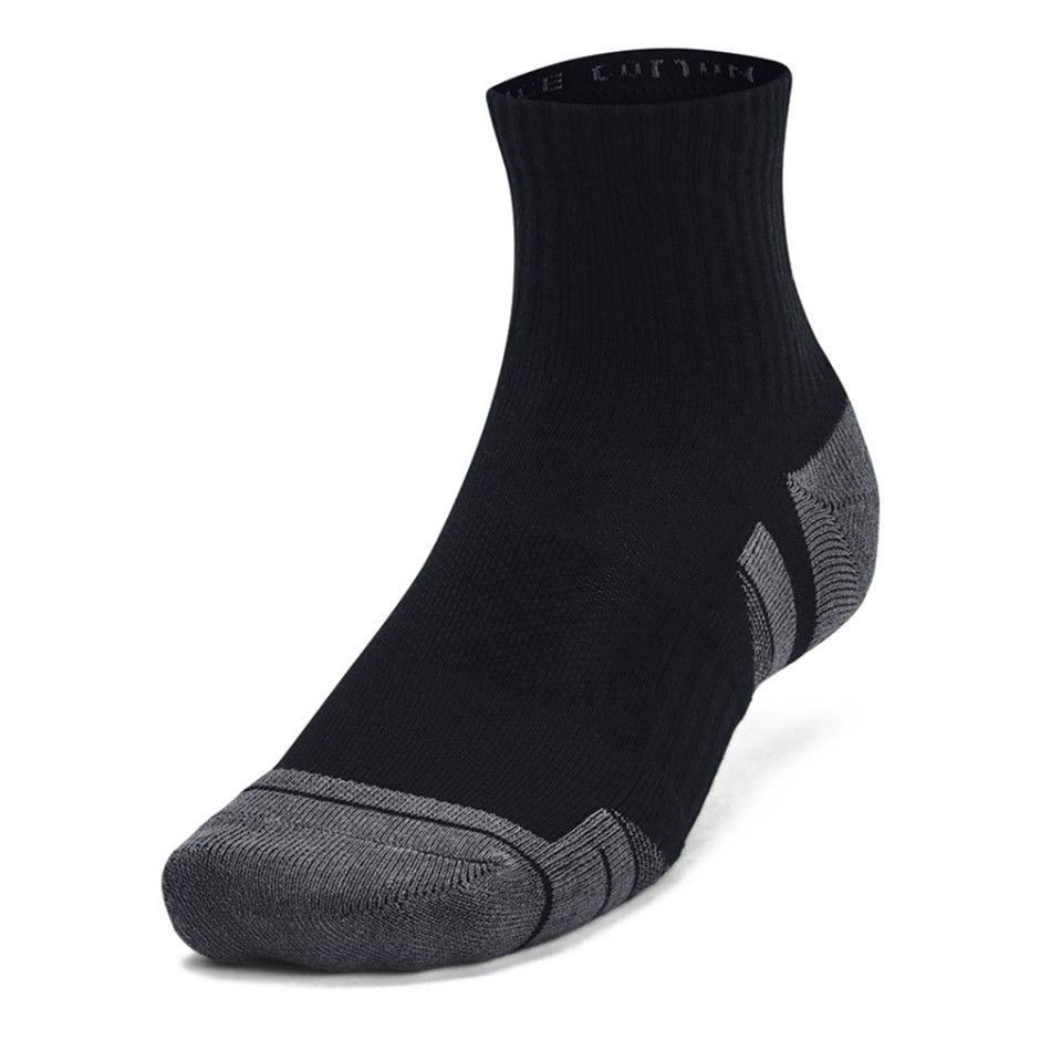 Κάλτσες Μαύρες - Under Armour Performance Cotton 3-Pack Quarter