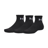 Κάλτσες Μαύρες - Under Armour Performance Cotton 3-Pack Quarter Εικόνα 
