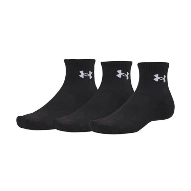 Κάλτσες Μαύρες - Under Armour Performance Cotton 3-Pack Quarter