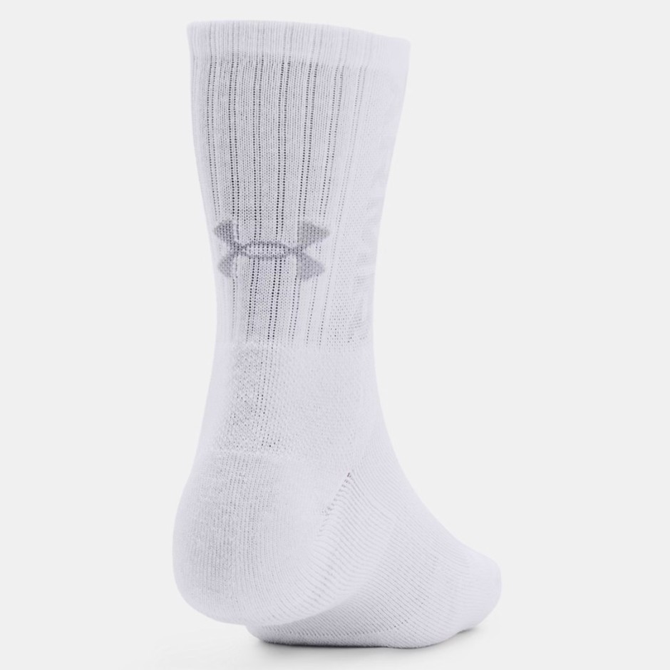 UNDER ARMOUR 3-MAKER 3PK MID-CREW 1373084-100 White