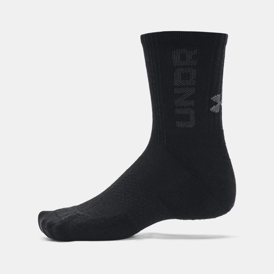 UNDER ARMOUR 3-MAKER 3PK MID-CREW 1373084-001 Black