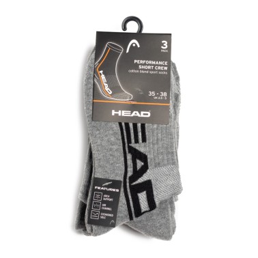 HEAD PERFORMANCE SHORT CREW SOCSK 3P 791010001-GREY Γκρί