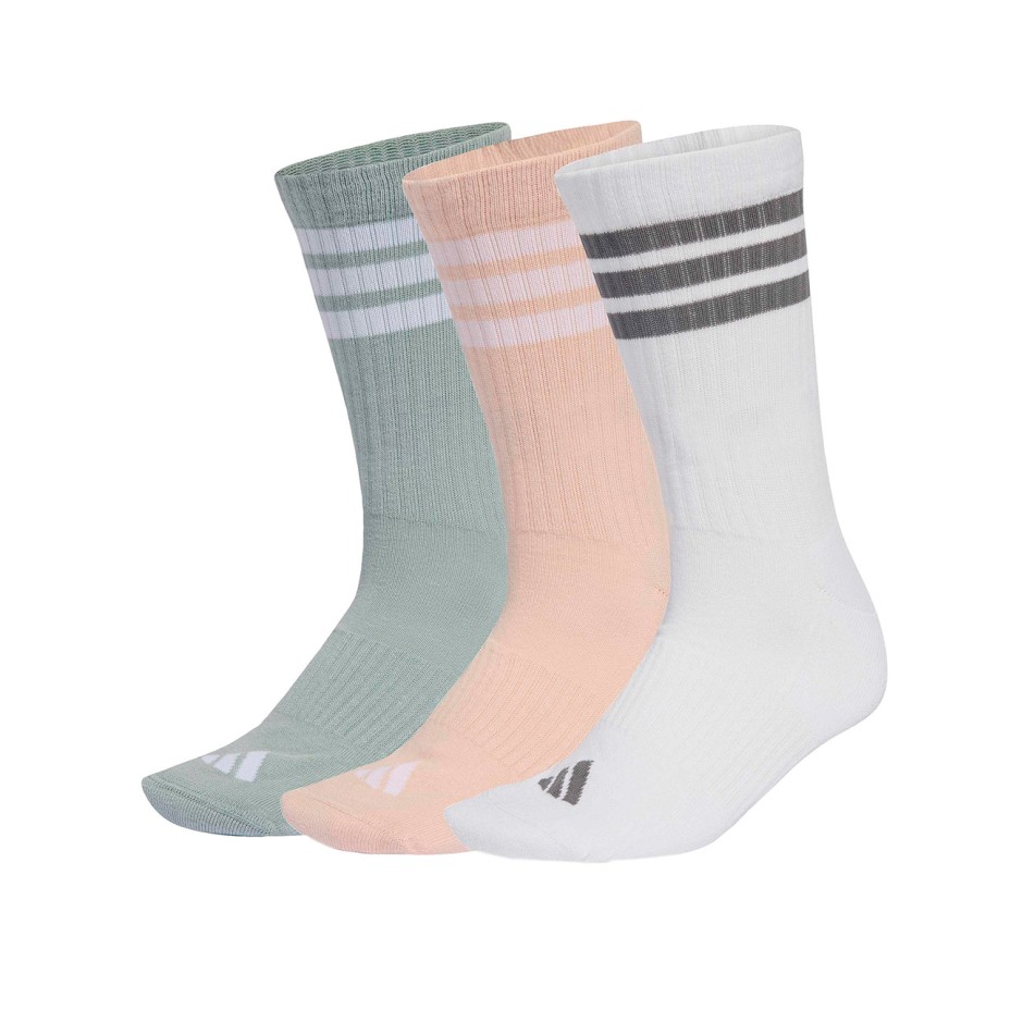 Κάλτσες Πολύχρωμες - adidas Performance 3-Stripes Cushioned Sportswear Crew 3 Pairs