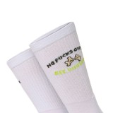 BEE UNUSUAL NO FCKS GIVEN SOCKS AS-240104-WHITE White Image 0