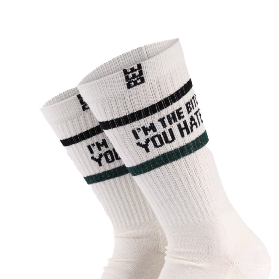 BEE UNUSUAL  THE BITCH YOU HATED OFF WHITE SOCKS AS-252914-WHITE White