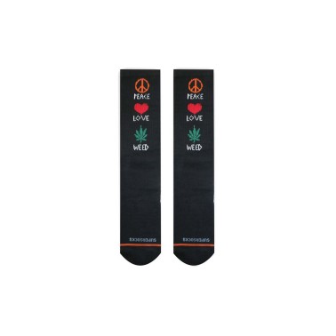 BEE UNUSUAL PEACE,LOVE,WEED AS-19404-BLK Μαύρο