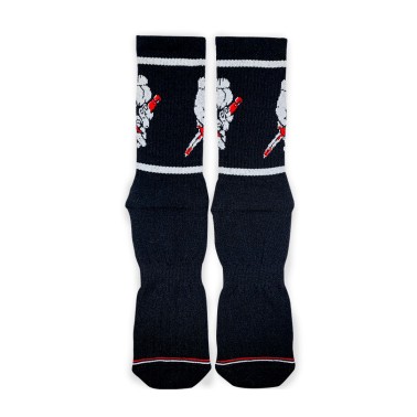 BEE UNUSUAL STREET SUGAR 'DOUBLE CROSSER' SOCKS Μαύρο