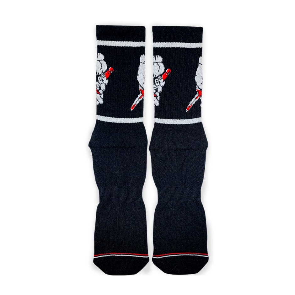 BEE UNUSUAL STREET SUGAR 'DOUBLE CROSSER' SOCKS Μαύρο