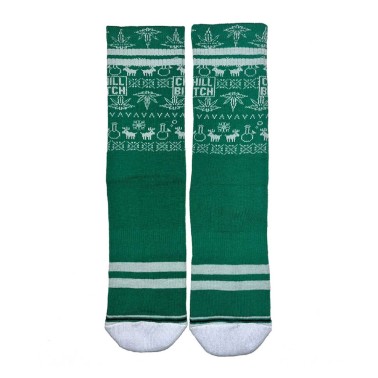 Κάλτσες BEE UNUSUAL 420 COLLECTIVES "CHILL BITCH" SOCKS Πράσινο 