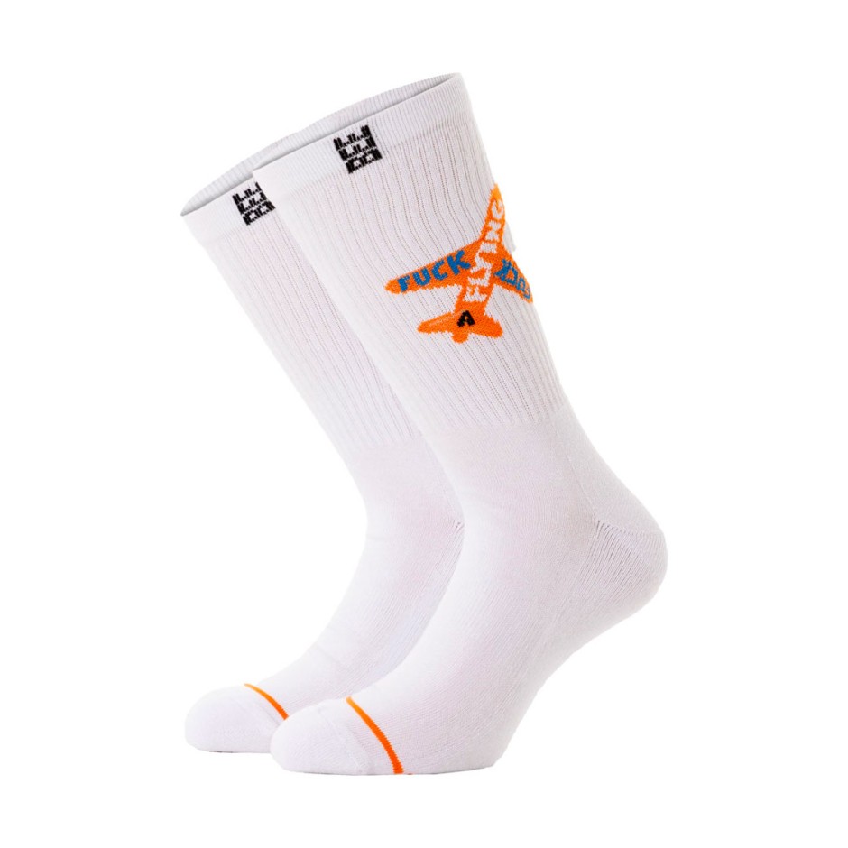 BEE UNUSUAL A FLYING F PREMIUM SOCKS AS-245022-WHITE White